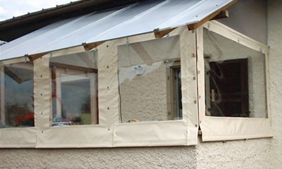 Bâche de fermeture de terrasse, bâche sur mesure